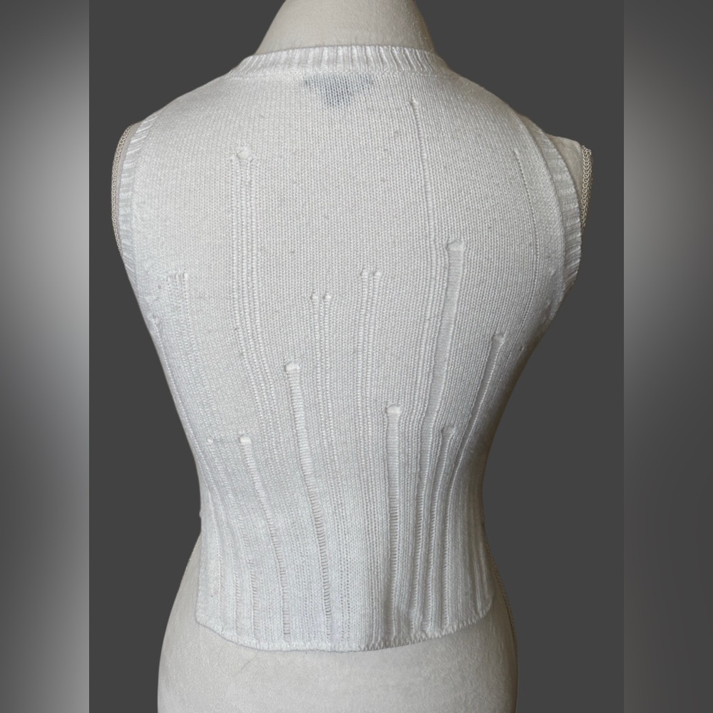 Wild Fable XS Distressed White Knit Tank Top - Picture 2 of 8